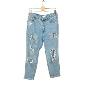 H&M | Coachella Light Wash Distressed Jeans